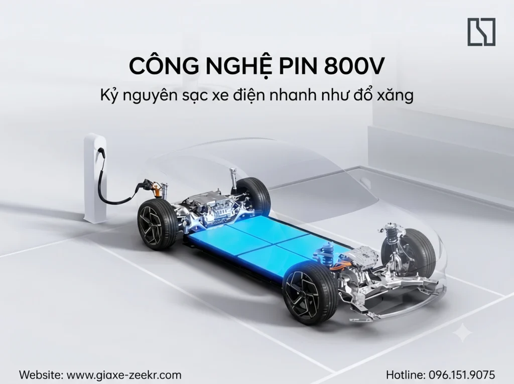 Tại sao công nghệ pin 800V được xem là bước tiến trong xe điện? 1 Công nghệ pin 800V là hệ thống điện áp cao gấp đôi so với tiêu chuẩn phổ biến 400V trên phần lớn xe điện hiện nay. Việc tăng điện áp cho phép xe truyền tải cùng một lượng công suất với cường độ dòng điện thấp hơn.