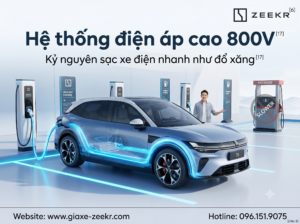 Hệ thống điện áp cao 800V giúp Zeekr 7X sạc đầy pin chỉ trong chốc lát. Tìm hiểu công nghệ đột phá mang lại trải nghiệm sạc xe điện nhanh như đổ xăng ngay!