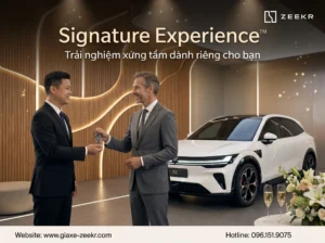 Khám phá nghi thức bàn giao xe Zeekr đẳng cấp tại Việt Nam. Trải nghiệm Hải Anh Signature Experience™ giúp ngày nhận xe trở thành sự kiện khó quên.