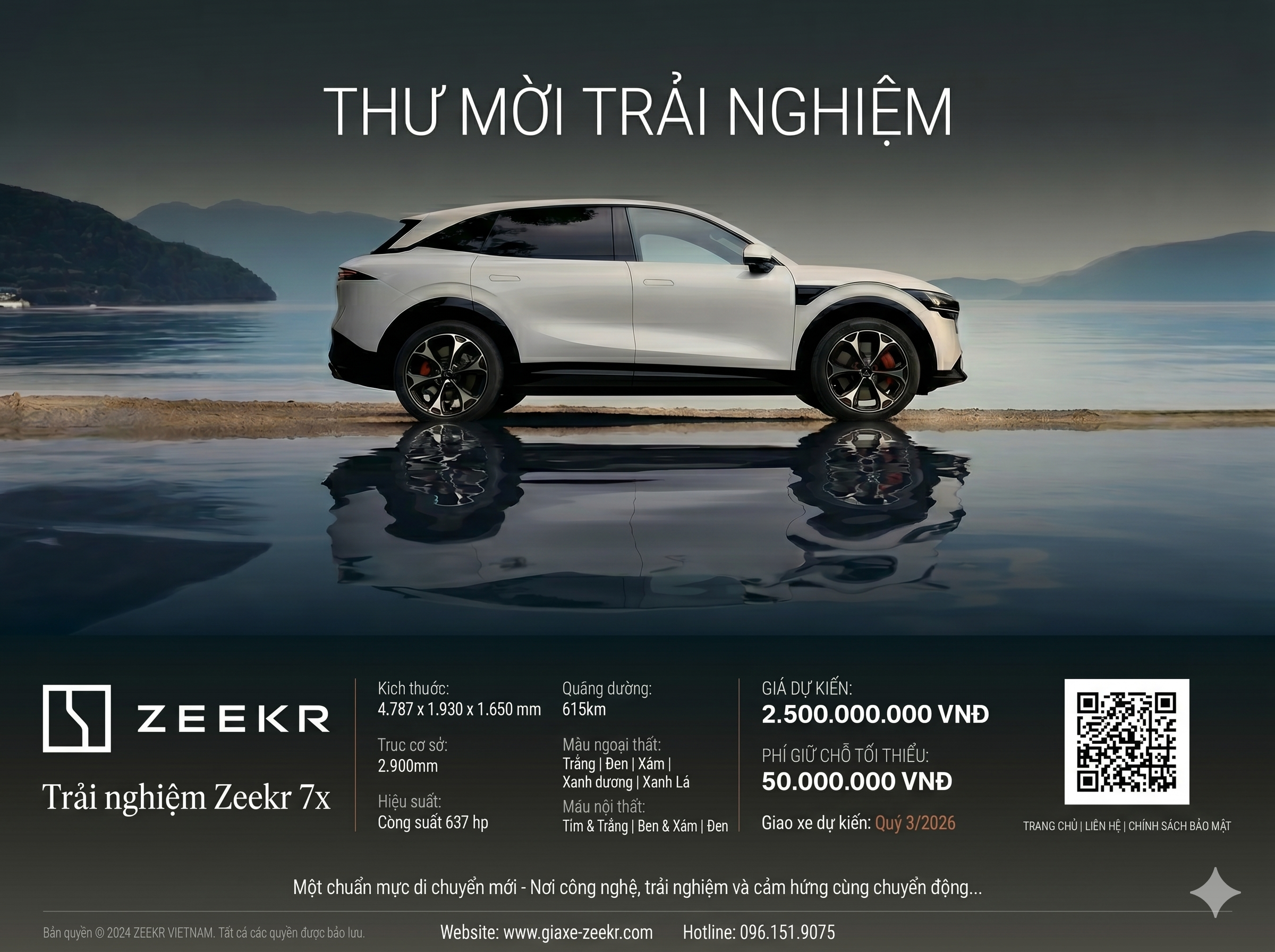 Thư mời trải nghiệm tiên phong Zeekr 7x
